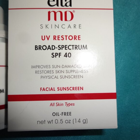 Elta MD Skincare Tinted UV Restore SPF 40 Physical facial Sunscreen .5 oz x 2/26 - Picture 3 of 6